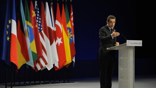 President Nicholas Sarkozy at the G20 Summit at Cannes. (AFP)