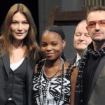 Bono with Carla Bruni Sarkozy. (Carla Bruni Foundation)